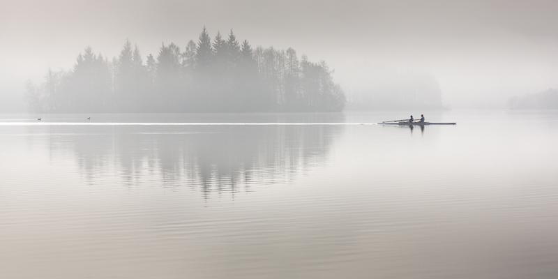 Scull Boat in Fog, Loch Ard, LPOTY 2012 Commended