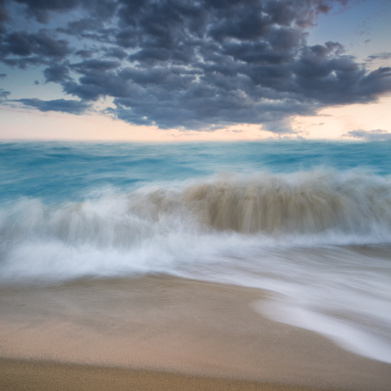 Seascape with churning sand, Harris.